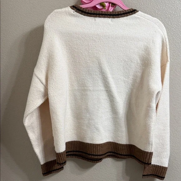 Belldini Cream and Brown Horse Design Sweater - Picture 6 of 6
